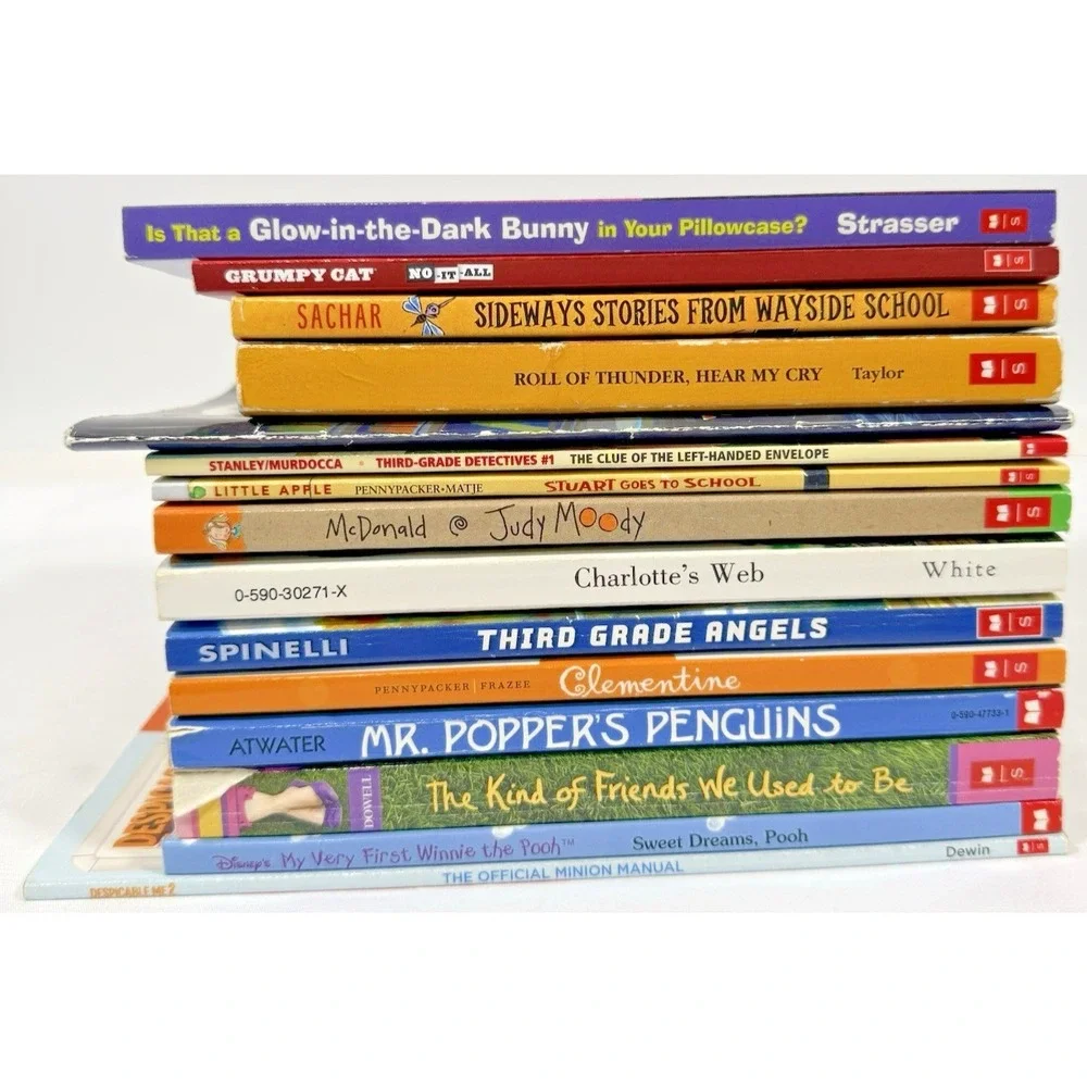 Scholastic Mixed Book Lot Kids 14ct Multicolor Charlotte's Web Judy Moody Grumpy